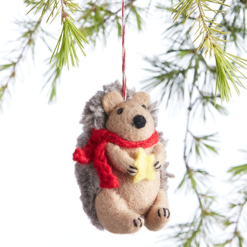 Wool Hedgehog With Star Ornament