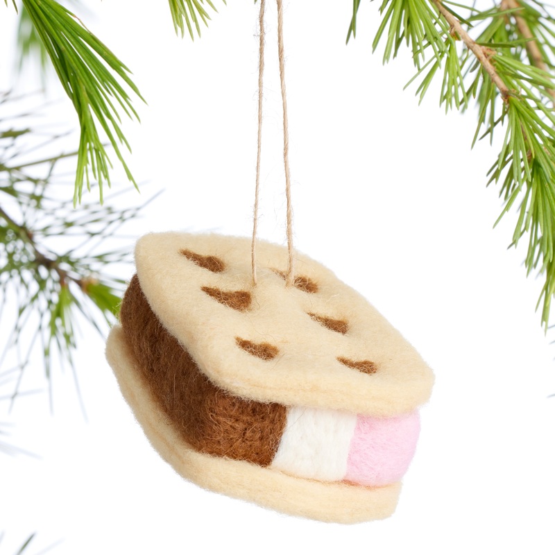 Wool Ice Cream Sandwich Ornament