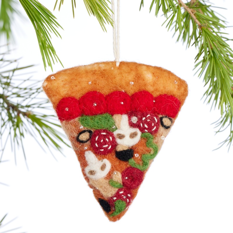 Wool Pizza Slice Ornament