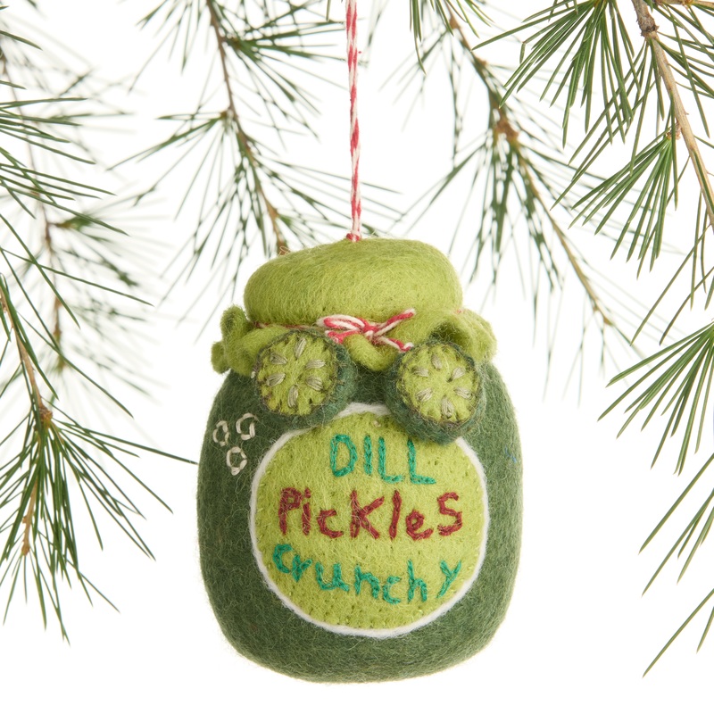 Wool Pickle Jar Ornament