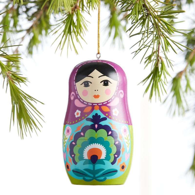 Wood Matryoshka Doll Ornament