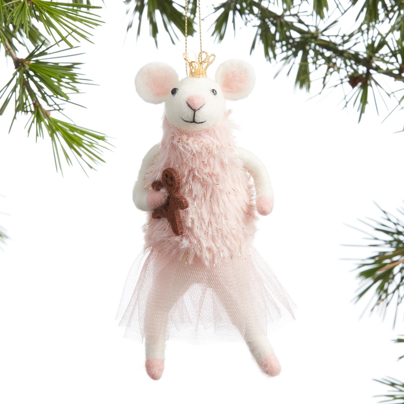 Wool Ballerina Mouse Ornament