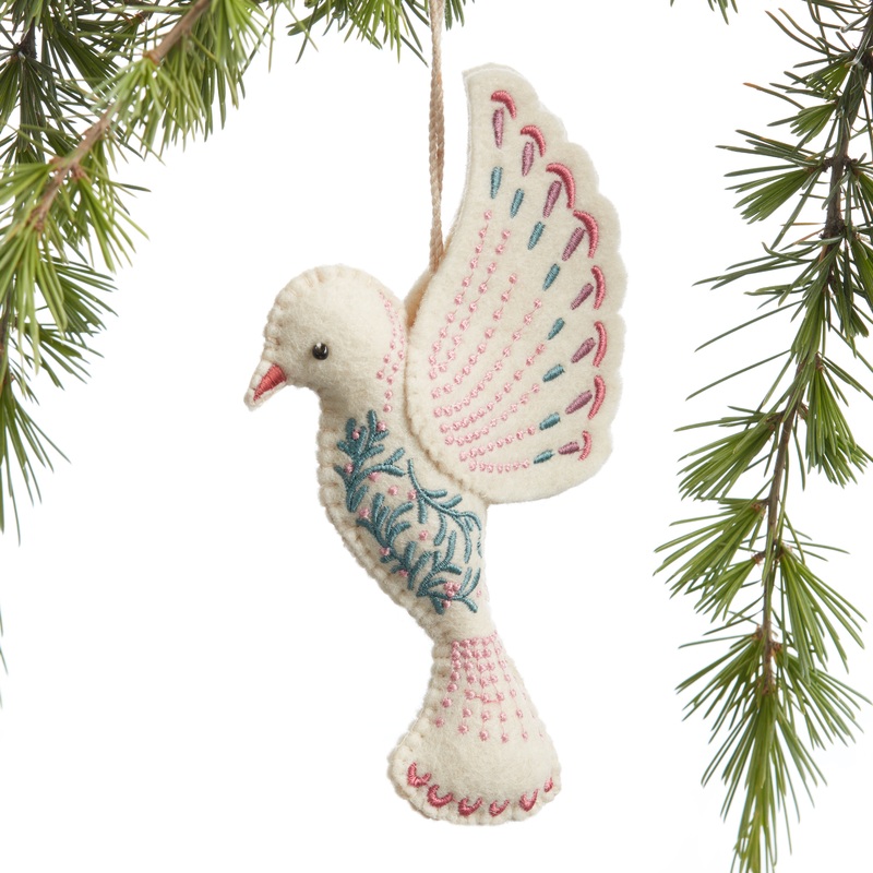 Wool Dove Ornament