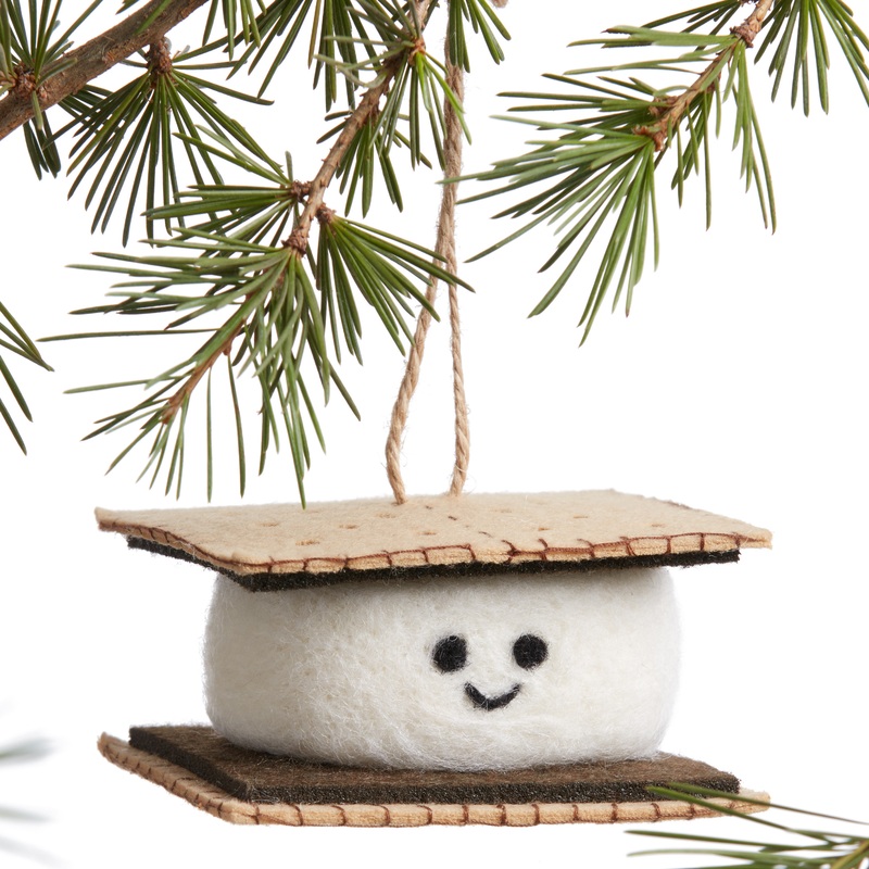 Wool Smiling S’mores Ornament