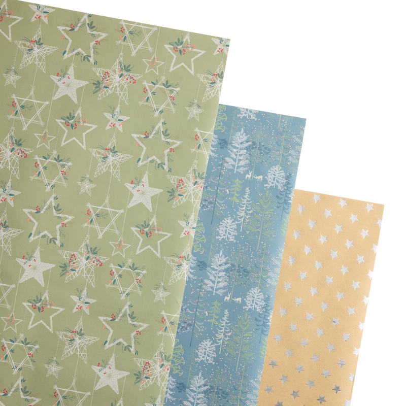 All Is Calm Wrapping Paper Rolls 3 Pack