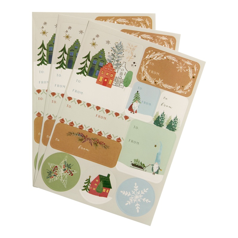 All Is Calm Holiday Adhesive Gift Labels 30 Count