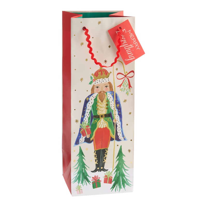 All the Trimmings Nutcracker Holiday Wine Bag