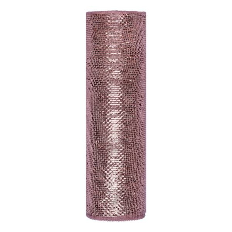 10.5″ Rose Gold Mesh Ribbon, 10yd