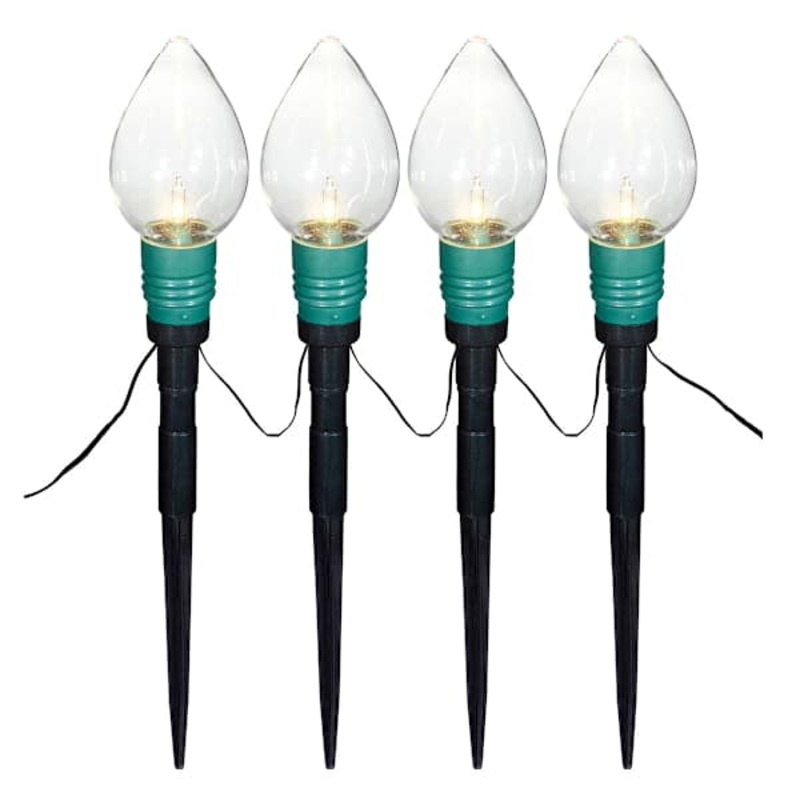 10-Count Clear C7 Bulb Lawn Stakes