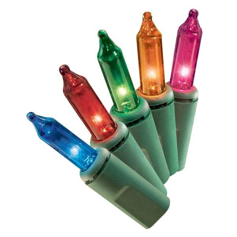 100-Count Multicolor String Lights with Green Wire