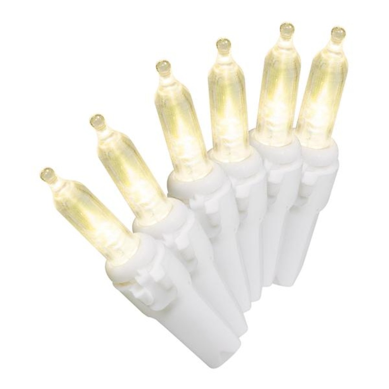 100-Count Warm White Mini String Lights with White Wire