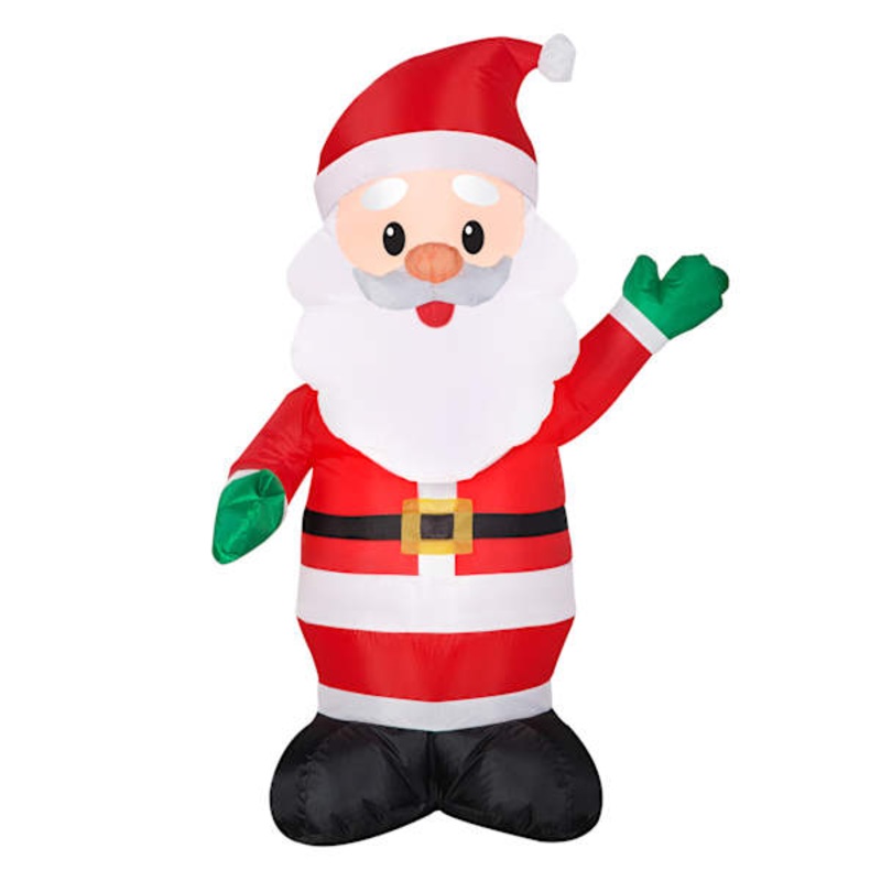 (IN22) Holiday Light Santa Inflatable, 4′