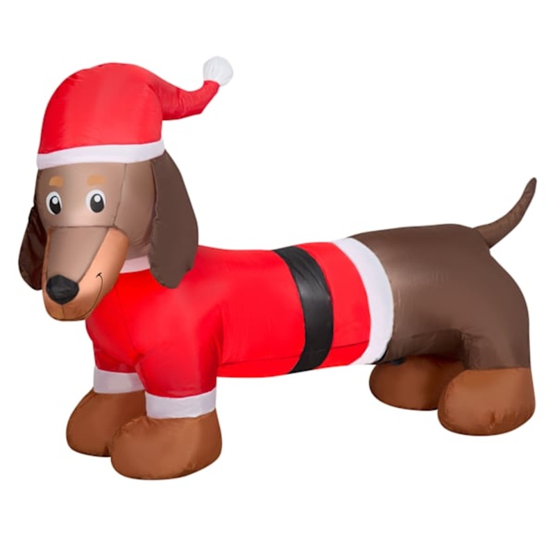 (IN30) Holiday Light Outdoor Dachshund Inflatable, 3.5′ Wide