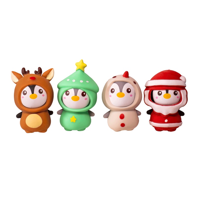 Toysmith Penguin Squeezy Toy Set of 4
