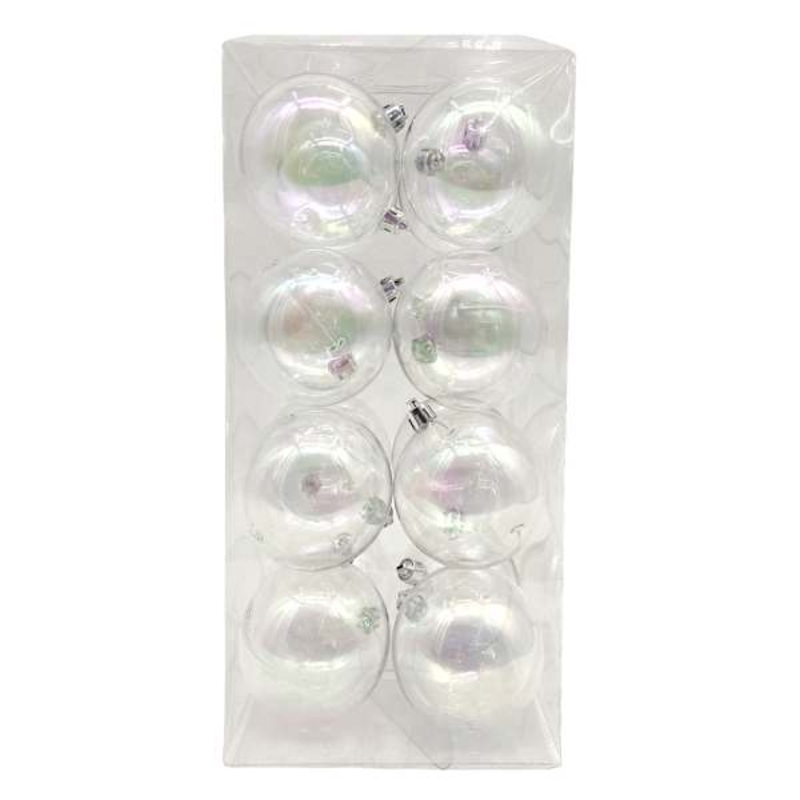 16-Count Clear Bubble Shatterproof Ornaments, 70mm