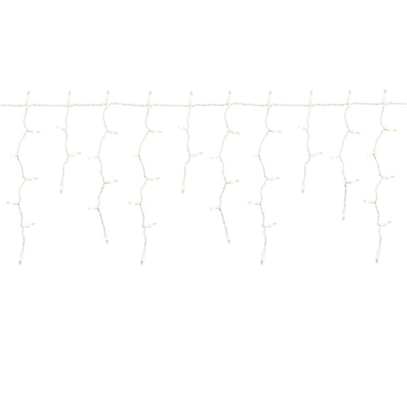 200-Count Clear Icicle String Lights with White Wire