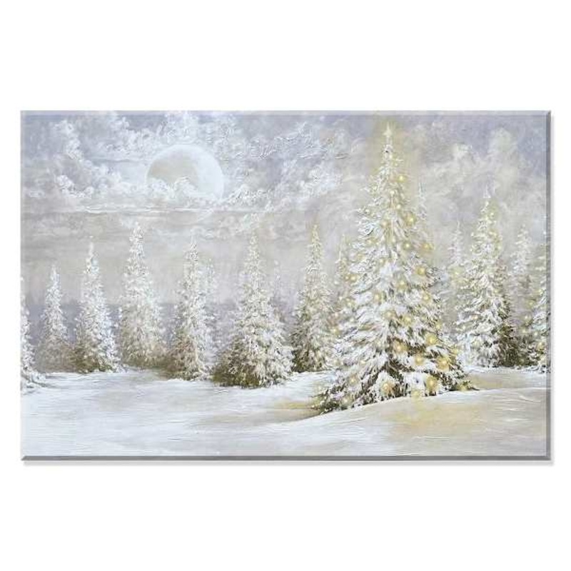 24X36 Winter Scene Canvas with Handpainting, 24×36