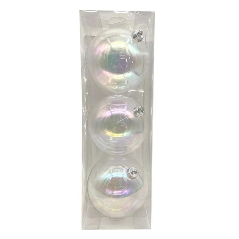 3-Count Iridescent Bubble Ornaments, 5.9″