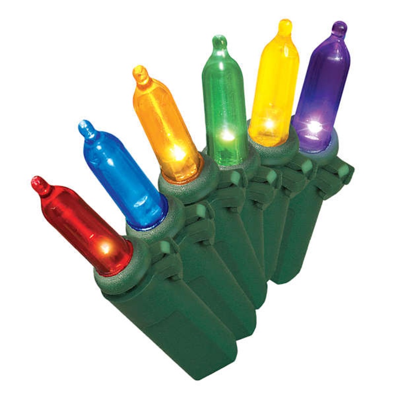 350-Count Multicolor Mini Lights with Green Wire