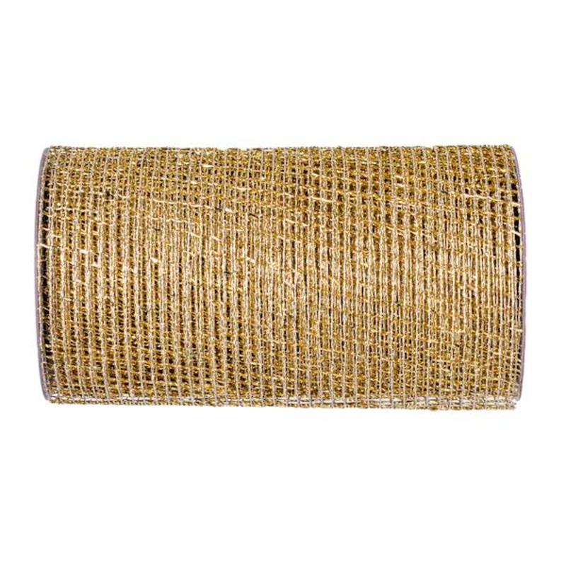 6″ Gold Mesh Ribbon, 10yd
