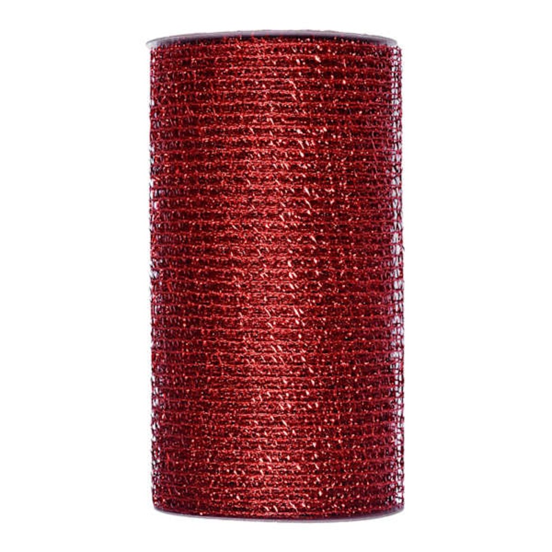 6″ Red Mesh Ribbon, 10yd