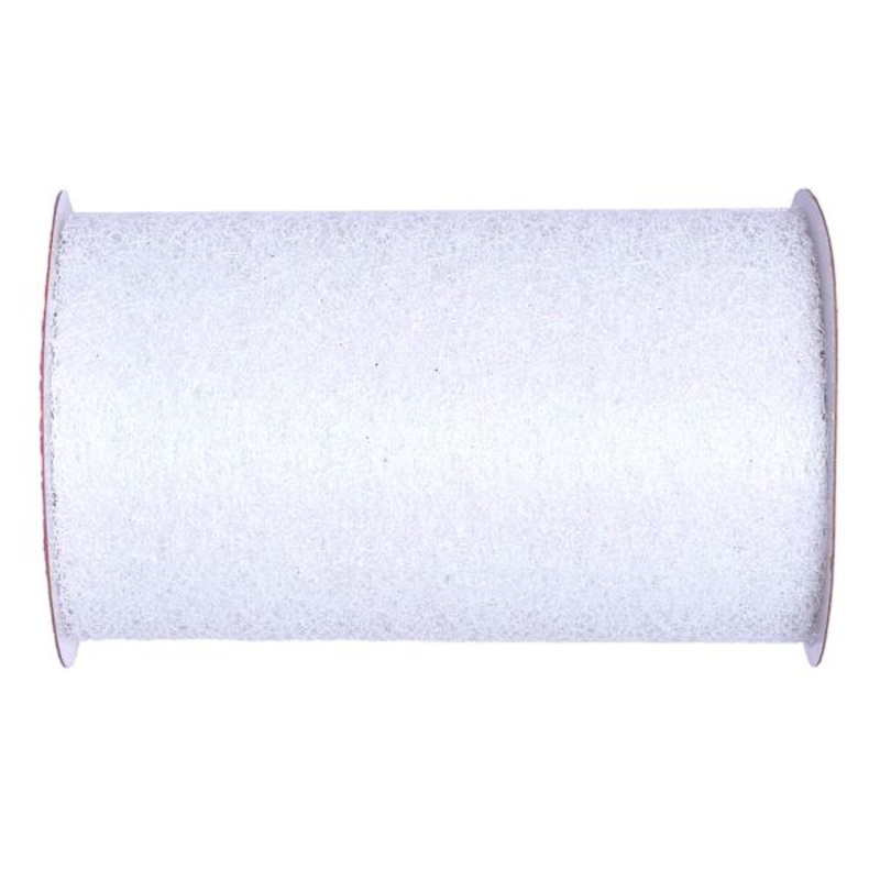 6″ White Mesh Ribbon, 20yd