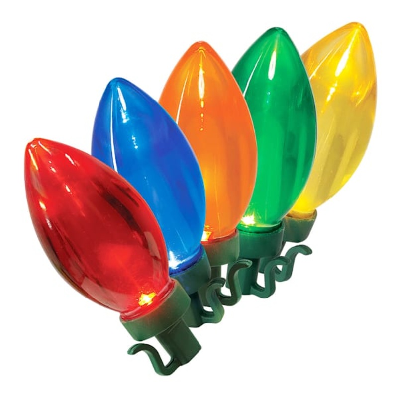 70-Count LED Transparent Multicolor C9 Light Reel