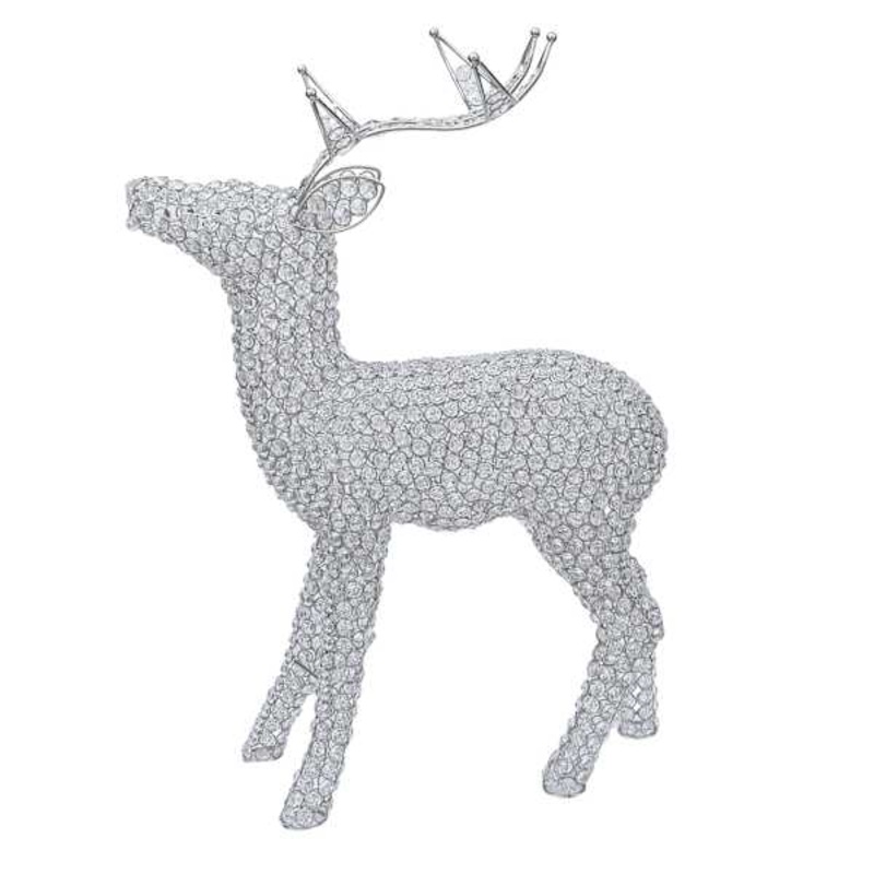 Arctic Wonderland Crystal Standing Reindeer, 25″