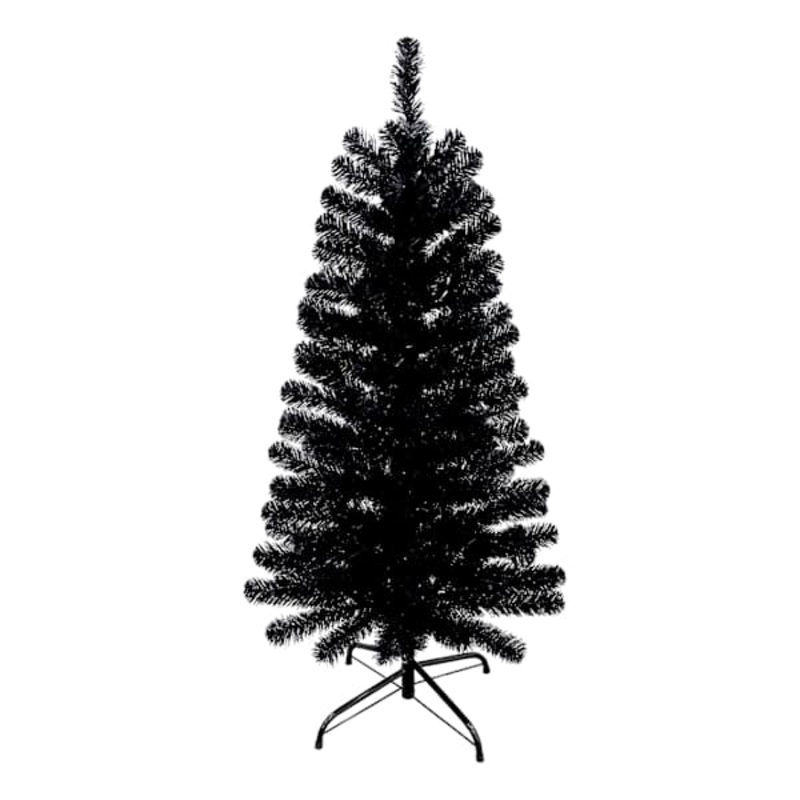 (A14) Pre-Lit LED Black Fir Christmas Tree, 4′