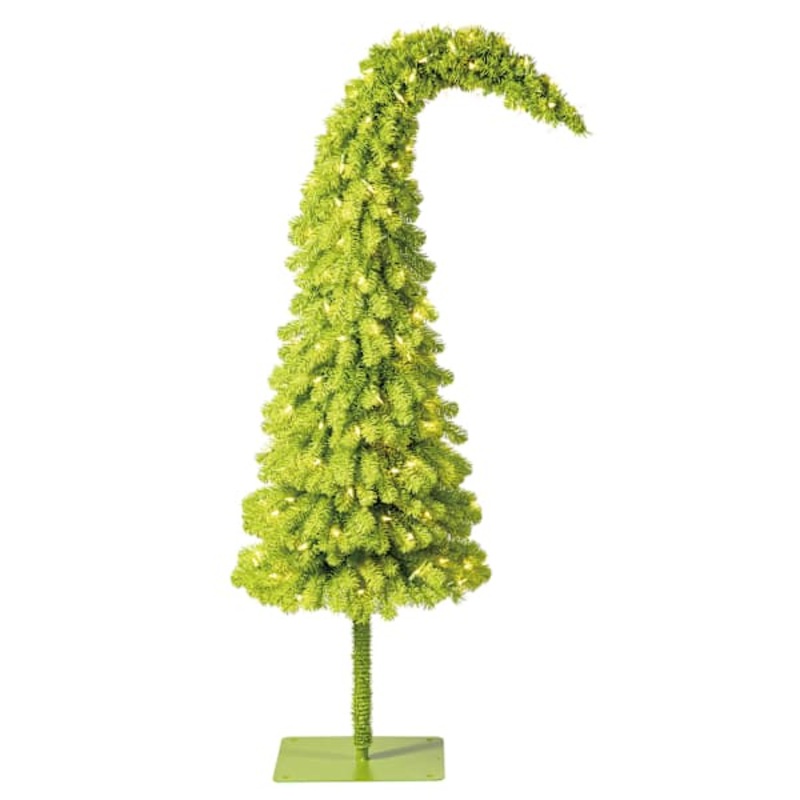 (A31) Pre-Lit Bright Green Tree, 5′