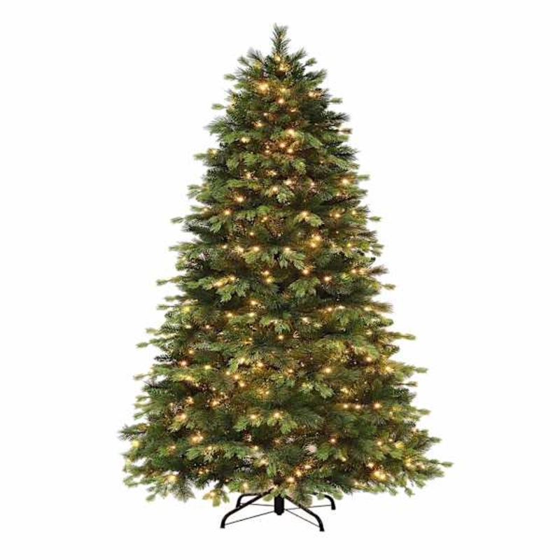 (B25) Pre-Lit Pacific Spruce Christmas Tree, 7.5′
