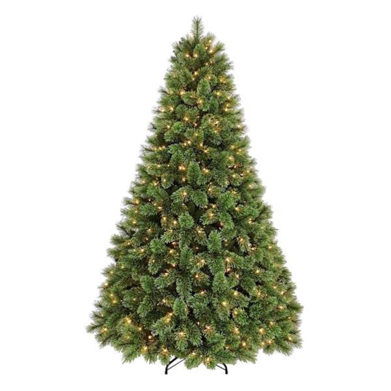 (B30) Pre-Lit LED Sugar Cashmere Pine Christmas Tree, 7.5′