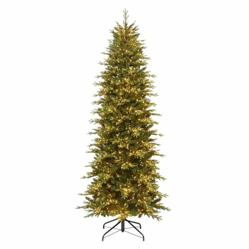 (C13) Pre-Lit Slim Bradley Spruce Christmas Tree, 9′