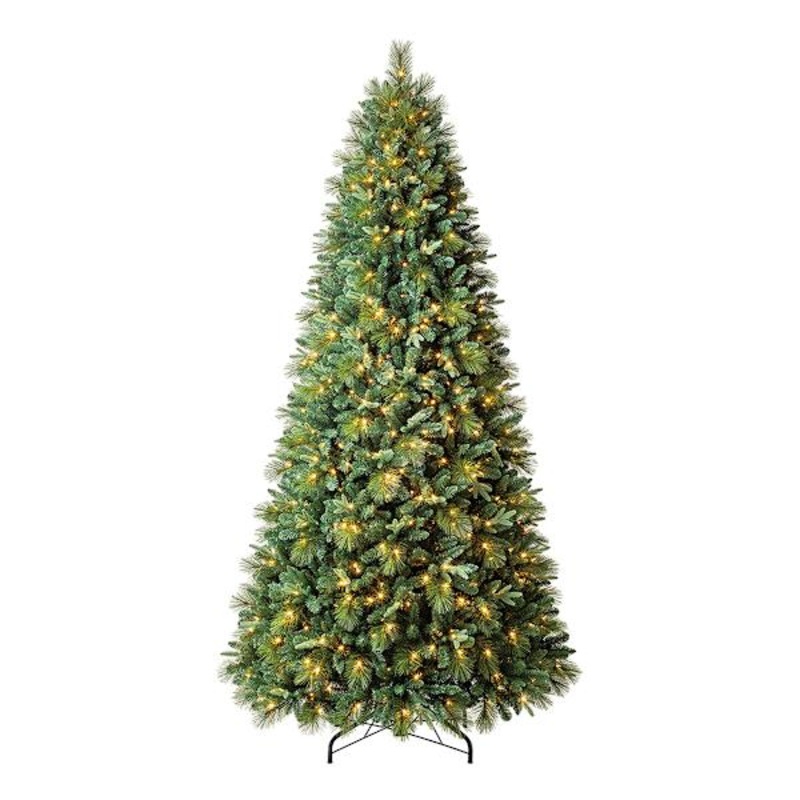 (C9) Pre-Lit LED Mixed Needle Pine Christmas Tree, 10′