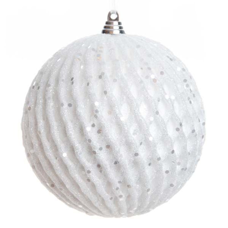 The Elf on the Shelf White Glitter Netted Ornament, 3″