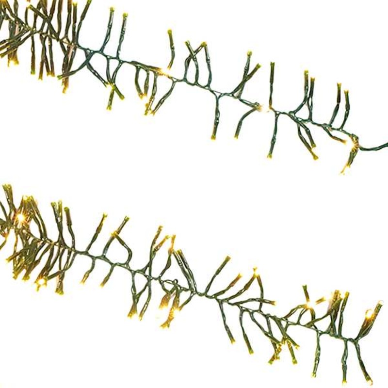 Warm White Micro LED Garland Battery Operated String Lights, 9′