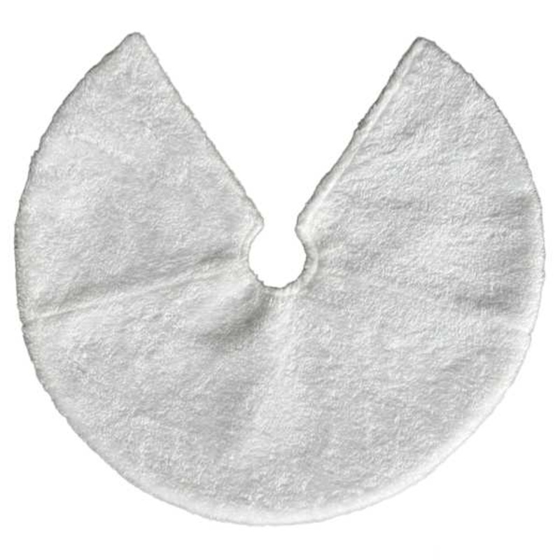 White Plush Mini Christmas Tree Skirt, 18″