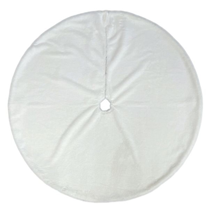 White Plush Tree Skirt, 48″
