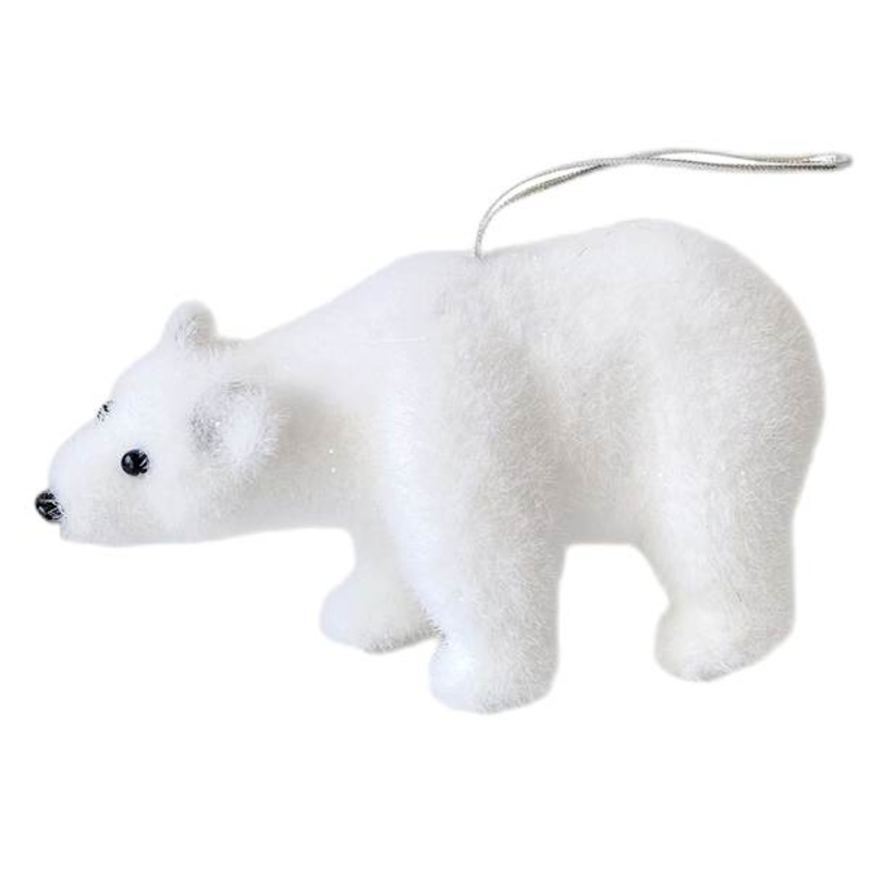 White Polar Bear Ornament, 4″