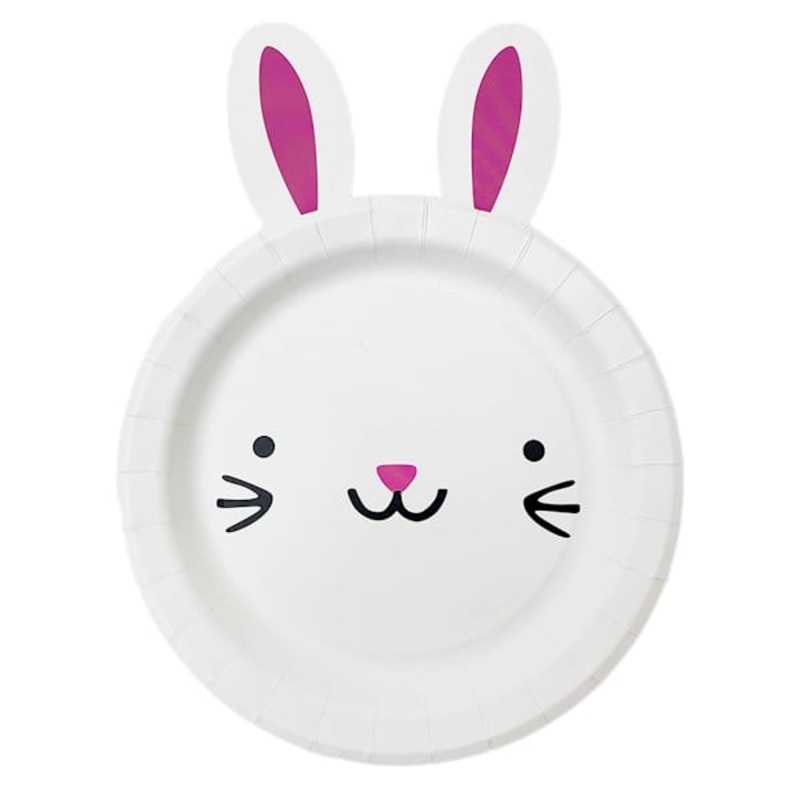 12-Count Bunny Dessert Paper Plate, 7″