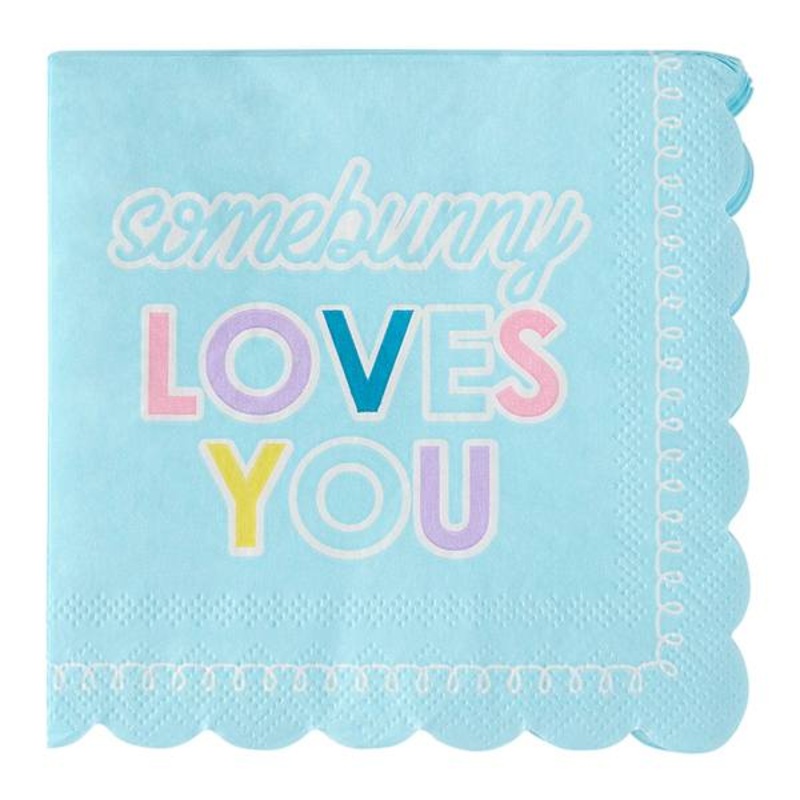 20-Count Somebunny Loves You Cocktail Napkins