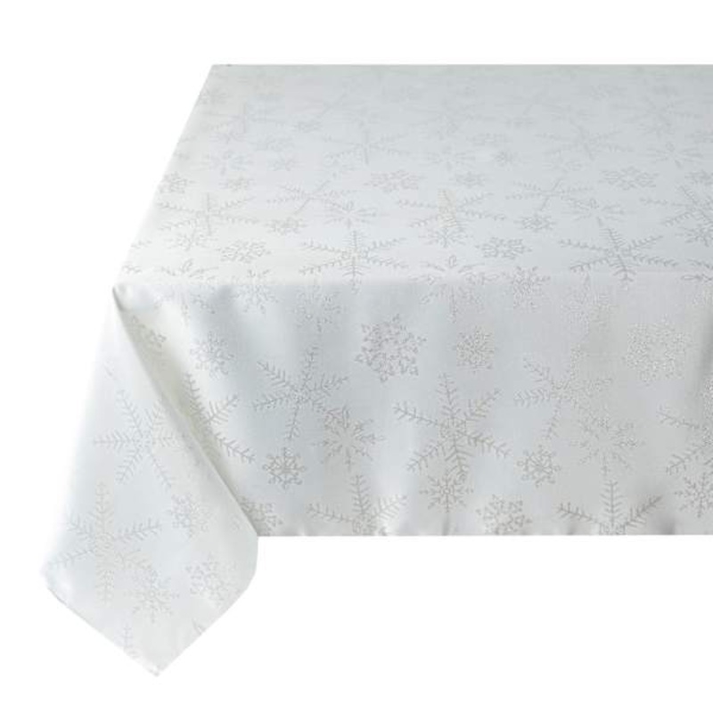 White Snowflake Tablecloth, 60×84