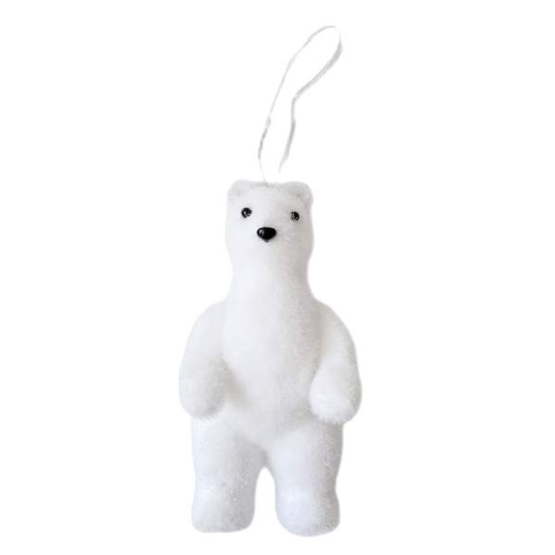 White Standing Polar Bear Ornament, 4.7″