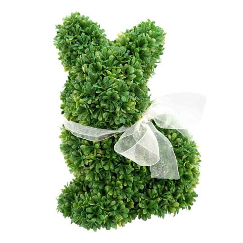 Artificial Boxwood Easter Bunny, 8.25″