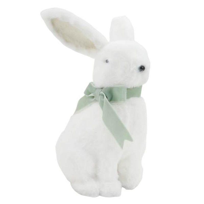 White & Green Bunny, 13″