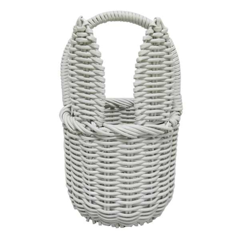 Woven Bunny Ears Easter Basket, White