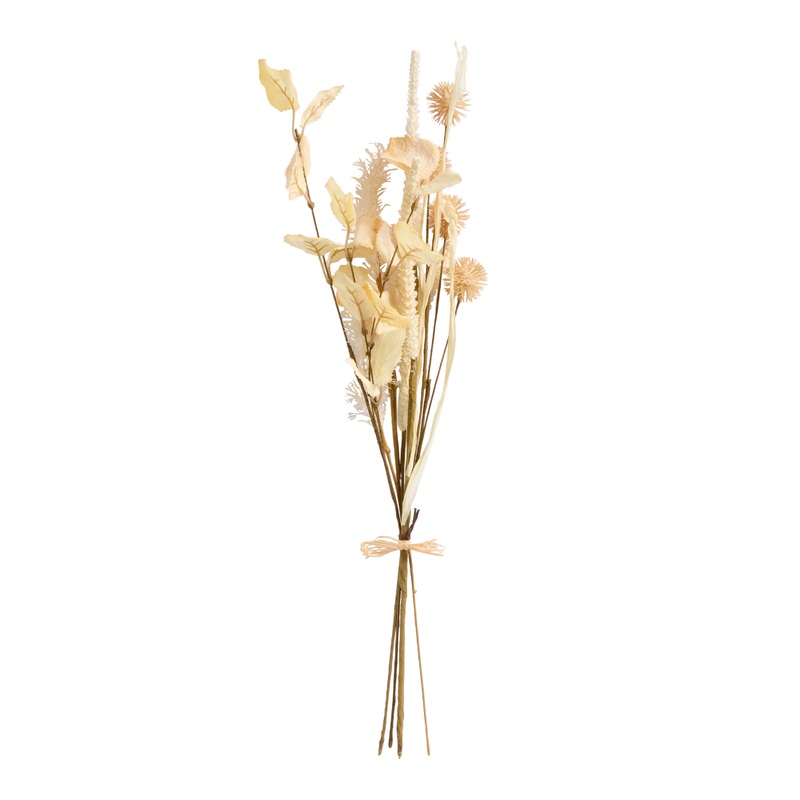 Tan Faux Thistle and Wild Grass Bunch