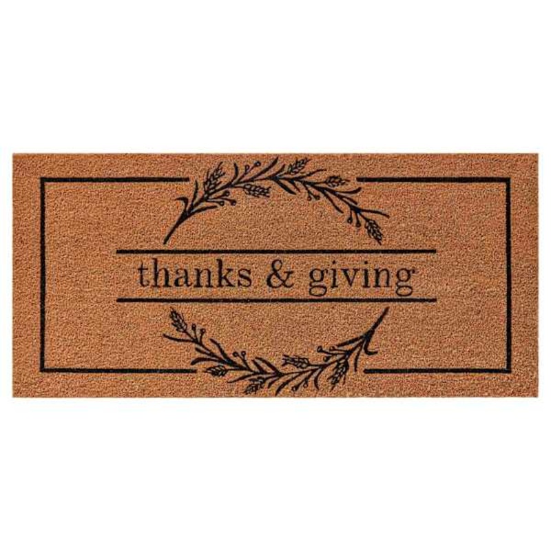 Thanks & Giving Coir Mat, 22×47