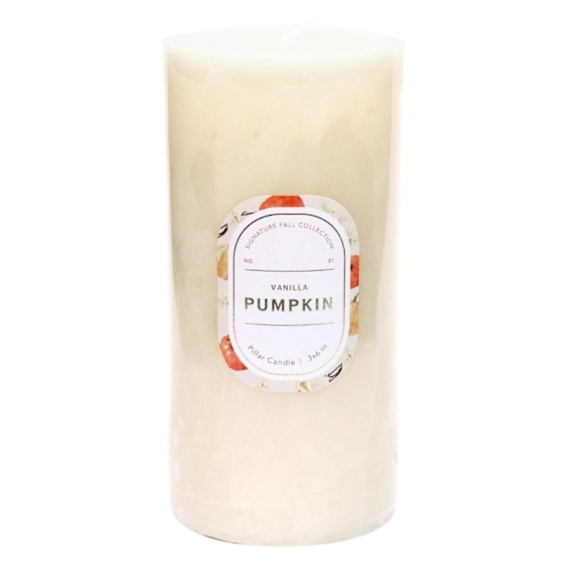 Vanilla Pumpkin Scented Pillar Candle, 3×6