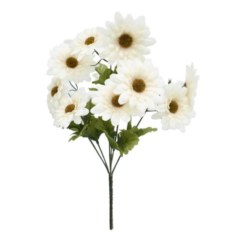 White Daisy Floral Bush, 17″